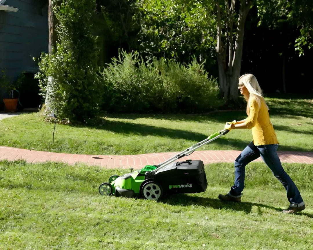 40V 20" Cordless Battery Dual Blade Push Lawn Mower: 4.0 Ah and 2.0 Ah Batteries and Charger, LM2004
