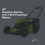 Load image into Gallery viewer, 80V 21" Cordless Battery 4-in-1 Self-Propelled Mower w/ (2) 4.0Ah Batteries &amp; Charger, LM2118S
