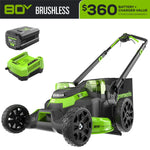 Load image into Gallery viewer, 80V 25" Cordless Battery Dual Blade Self-Propelled Mower: 4.0 Ah Battery and Rapid Charger, LM2508S