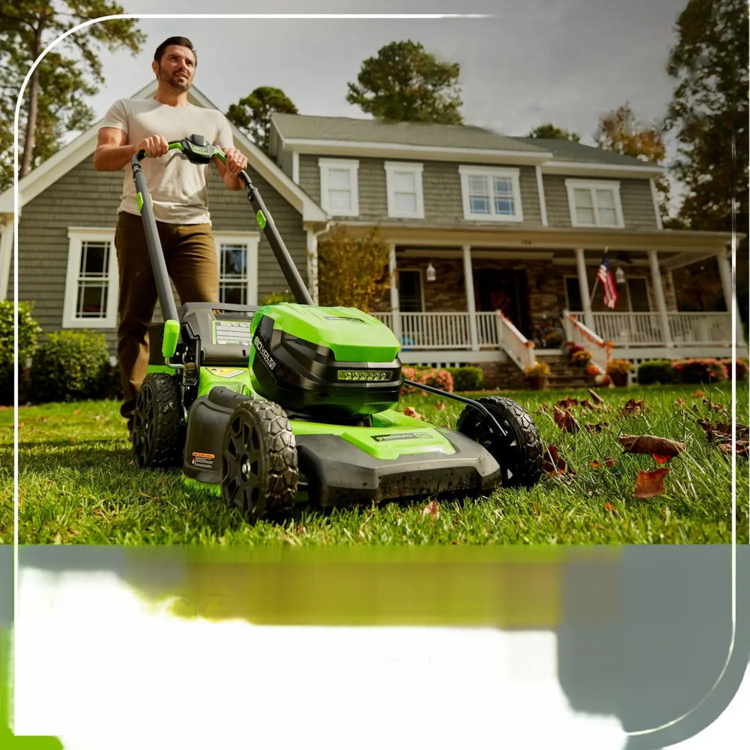 OPEN BOX 80V 21" Cordless Battery 4-in-1 Self-Propelled Lawn Mower: 4.0 Ah: 2.0 Ah Battery and Rapid Charger, LM2118S