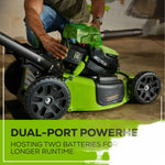 Load image into Gallery viewer, RENEWED 80V 21" Cordless Battery 4-in-1 Self-Propelled Lawn Mower: (1) 4.0 Ah, (1) 2.0 Ah Battery and Rapid Charger, LM2118S