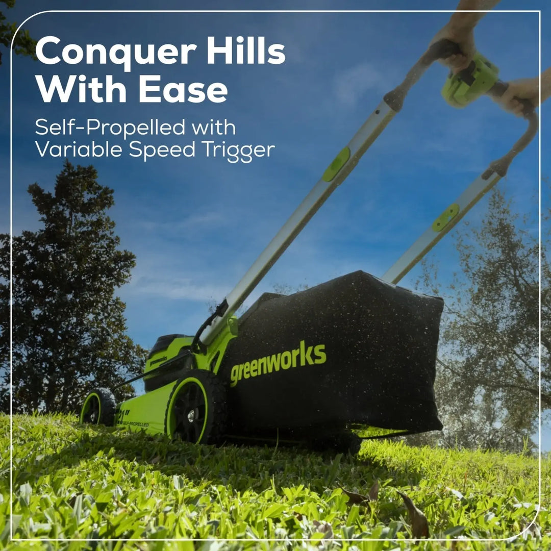 60V 21" Cordless Battery Self-Propelled Mower: (2) 5Ah Battery and 6A Rapid Charger, LM2156S