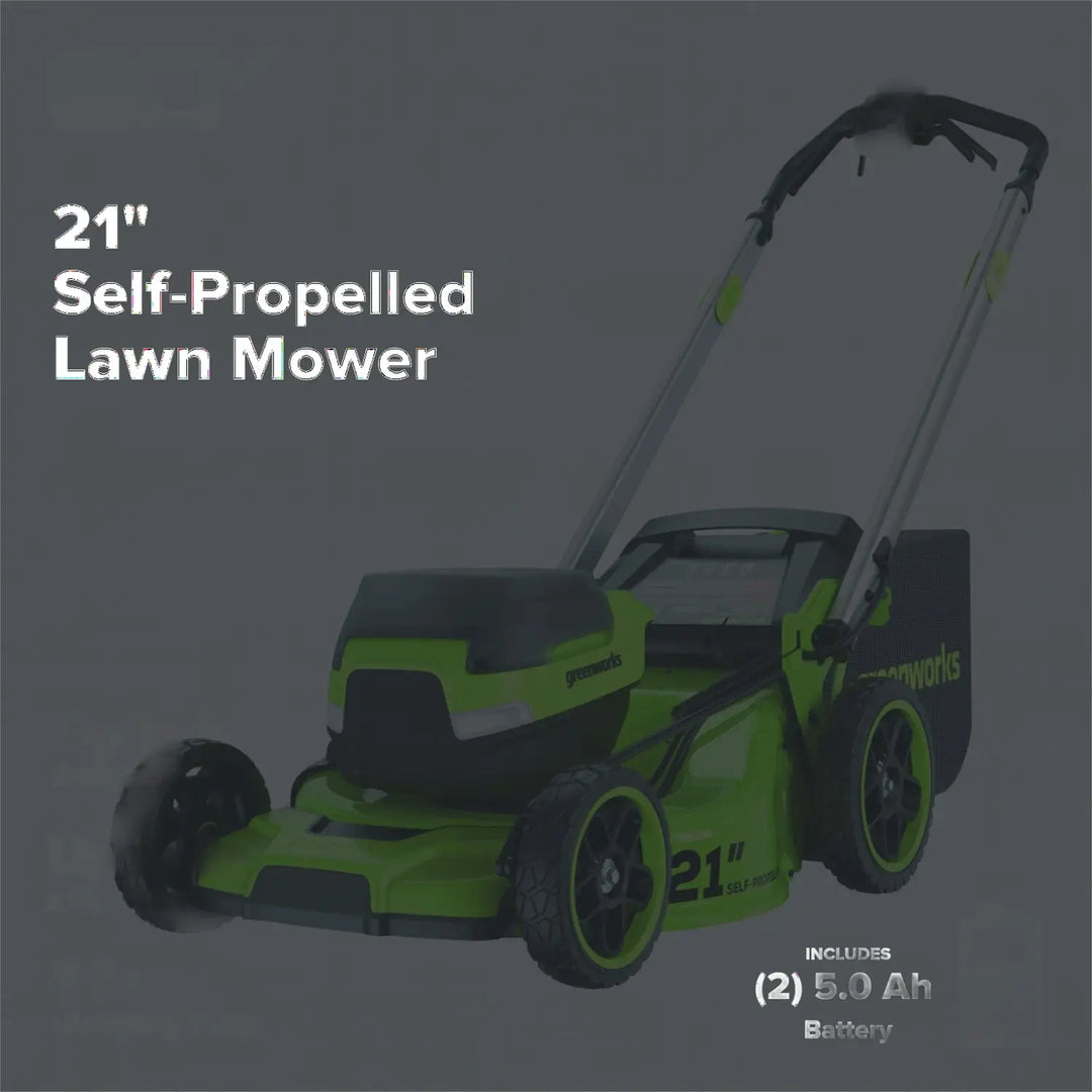 60V 21" Cordless Battery Self-Propelled Mower: (2) 5Ah Battery and 6A Rapid Charger, LM2156S