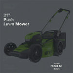 Load image into Gallery viewer, 80V 21" Cordless Battery 4-in-1 Push Lawn Mower: 5.0 Ah Battery and 4A Charger, LM2108