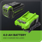 Load image into Gallery viewer, 40V 14" Cordless Battery BL Push Lawn Mower: 4.0 Ah Battery and Charger, LM1414
