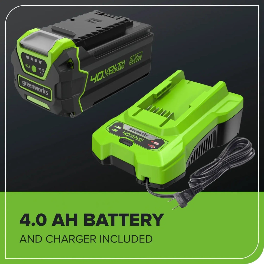 40V 14" Cordless Battery BL Push Lawn Mower: 4.0 Ah Battery and Charger, LM1414