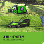 Load image into Gallery viewer, 40V 14" Cordless Battery BL Push Lawn Mower: 4.0 Ah Battery and Charger, LM1414