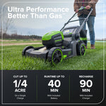 Load image into Gallery viewer, 60V 17" Cordless Battery Push Lawn Mower: 4.0 Ah Battery and Charger, LM1716