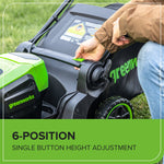 Load image into Gallery viewer, 60V 17" Cordless Battery Push Lawn Mower: 4.0 Ah Battery and Charger, LM1716