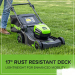 Load image into Gallery viewer, 60V 17" Cordless Battery Push Lawn Mower: 4.0 Ah Battery and Charger, LM1716