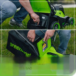 Load image into Gallery viewer, 48V (24V x 2) 14" Cordless Battery Brushless Push Lawn Mower: (2) 4.0 Ah Battery and 2A Dual-port Charger, LM1412