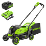 Load image into Gallery viewer, 24V 13" Cordless Battery Brushless Push Lawn Mower: 4.0 Ah Battery and Charger, LM1322