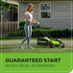 Load image into Gallery viewer, 24V 13" Cordless Battery Brushless Push Lawn Mower: 4.0 Ah Battery and Charger, LM1322