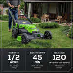Load image into Gallery viewer, 40V 25" Cordless Battery Brushless Dual Blade Self-Propelled Lawn Mower: (2) 4.0 Ah Batteries and Dual-Port Charger, LM2504S