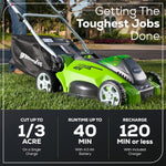 Load image into Gallery viewer, 40V 16" Cordless Battery Push Lawn Mower w/ 4.0Ah Battery &amp; Charger, LM1604