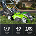 Load image into Gallery viewer, 40V 16" Cordless Battery Push Lawn Mower w/ 4.0Ah Battery &amp; Charger, LM1604