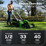 Load image into Gallery viewer, OPEN BOX 80V 21" Cordless Battery 4-in-1 Self-Propelled Lawn Mower: 4.0 Ah Battery and Charger, LM2108S