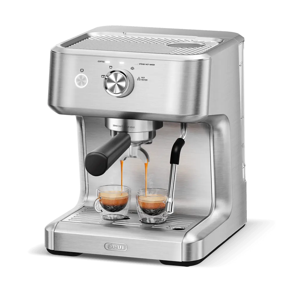 GEVI Ezbru 1000 Espresso Coffee Maker Machine with Pre-infusion ECMC0