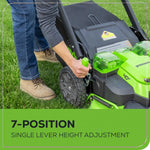 Load image into Gallery viewer, 40V 25" Cordless Battery Brushless Dual Blade Self-Propelled Lawn Mower: (2) 4.0 Ah Batteries and Dual-Port Charger, LM2504S