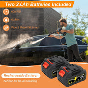 MYPIN 600 PSI Cordless Pressure Washer – 21V, Dual Batteries & 6-in-1 Nozzle
