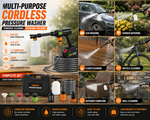 Load image into Gallery viewer, PoolLeader Cordless Car Washer – 6-in-1 Nozzle &amp; Foam Cannon