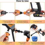 Load image into Gallery viewer, MYPIN 600 PSI Cordless Pressure Washer – 21V, Dual Batteries &amp; 6-in-1 Nozzle