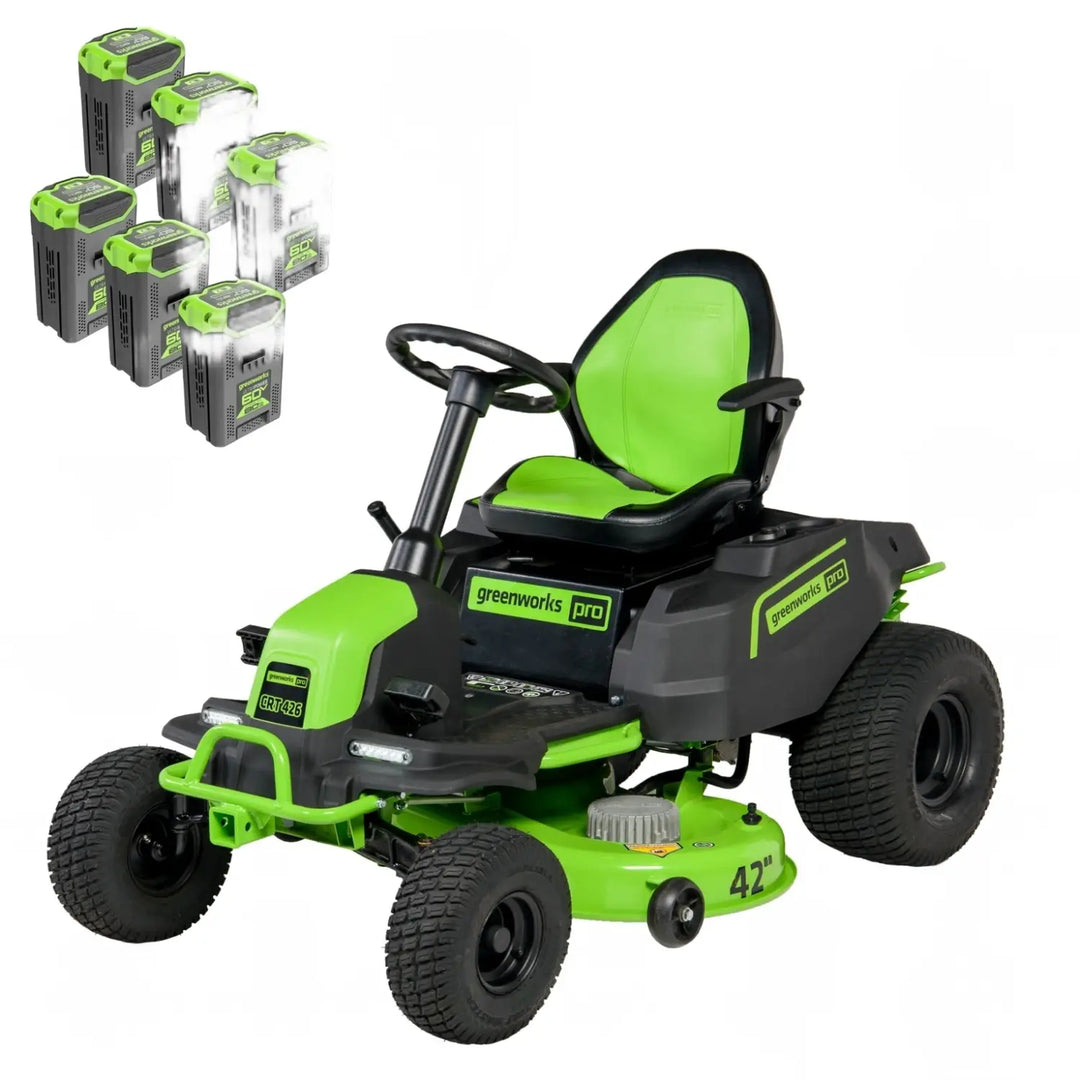 60V 42" Cordless Battery CrossoverT Riding Lawn Mower, (6) 8.0 Ah Batteries and 600W Wall Charger, CRT4262