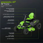 Load image into Gallery viewer, 60V 42" Cordless Battery CrossoverT Riding Lawn Mower, (6) 8.0 Ah Batteries and 600W Wall Charger, CRT4262
