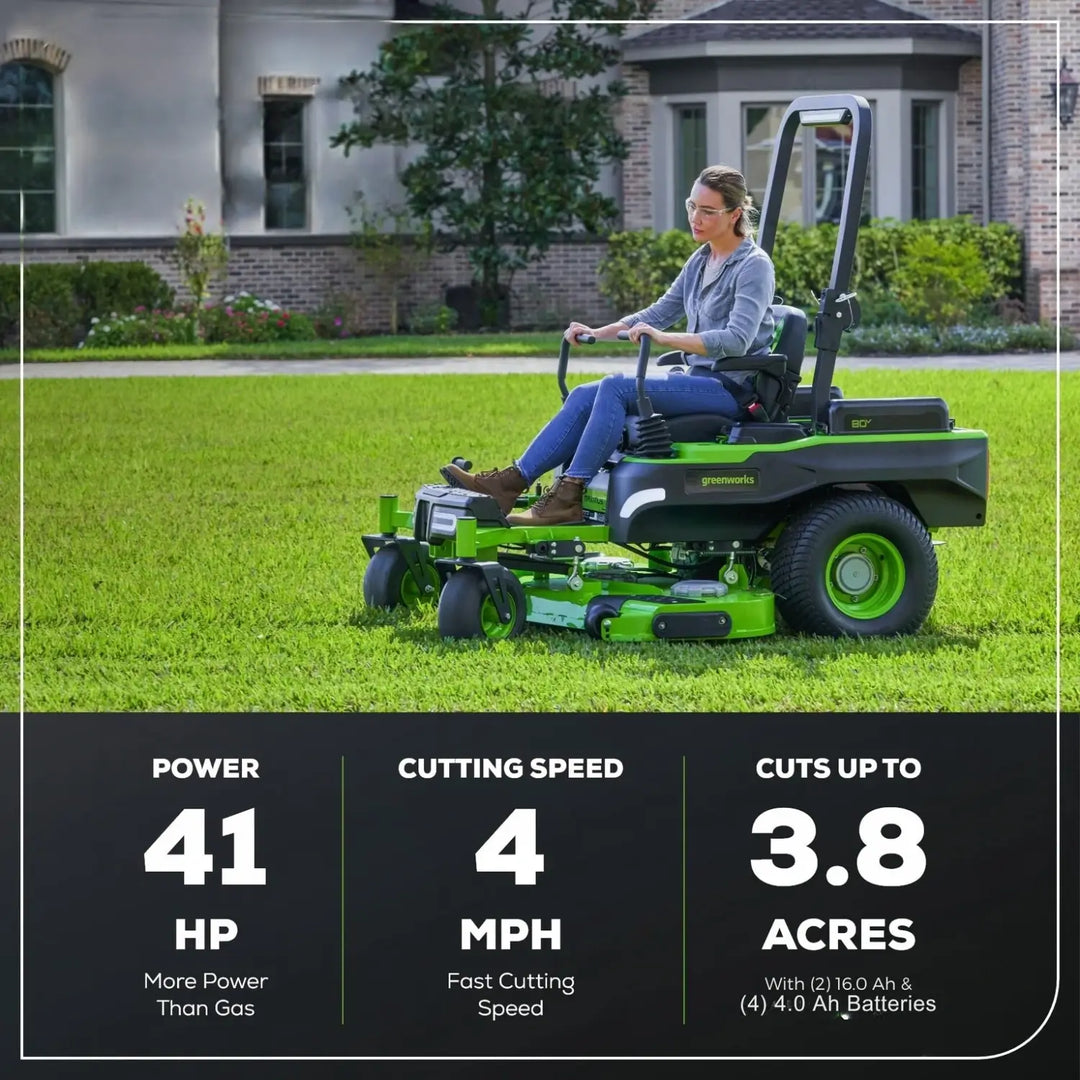 80V 54" MaximusZ Zero Turn Riding Mower with (2) 16.0 Ah and (4) 4.0 Ah Batteries and 1.5kW Charger, MZ5481