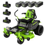 Load image into Gallery viewer, 80V 42" Cordless Battery CrossoverZ Zero Turn Lawn Mower, (4) 5Ah Batteries and (3) Dual-Port Chargers, CRZ4282