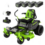 Load image into Gallery viewer, 80V 42" Cordless Battery CrossoverZ Zero Turn Lawn Mower, (4) 5Ah Batteries and (3) Dual-Port Chargers, CRZ4282