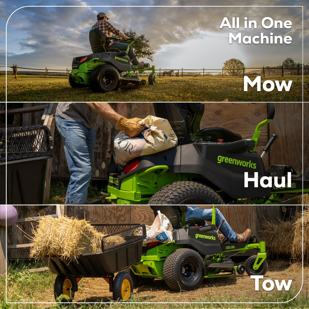 RENEWED 80V 42" Cordless Battery CrossoverZ Zero Turn Lawn Mower, (6) 5.0Ah Batteries and Chargers, CRZ4281