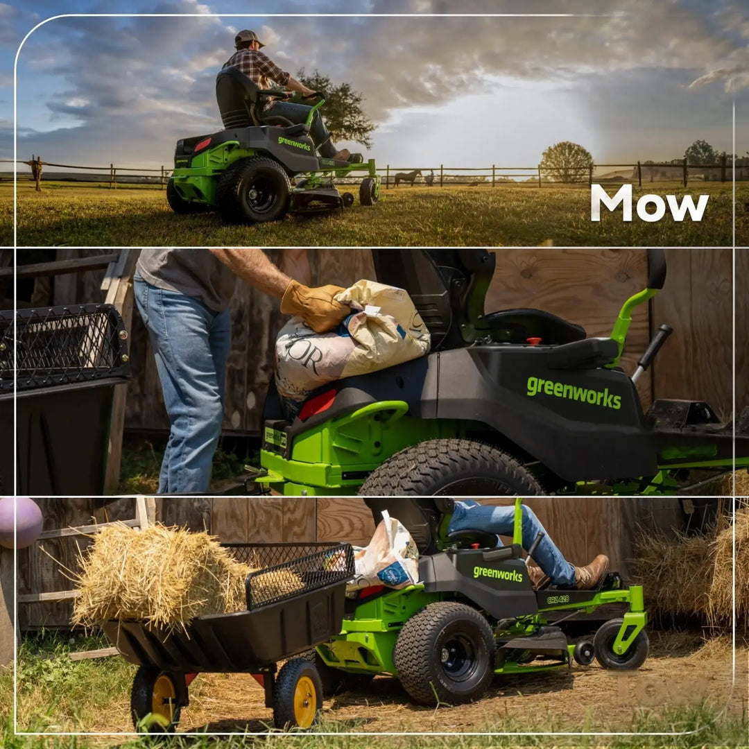 RENEWED 80V 42" Cordless Battery CrossoverZ Zero Turn Lawn Mower, (6) 5.0Ah Batteries and Chargers, CRZ4281