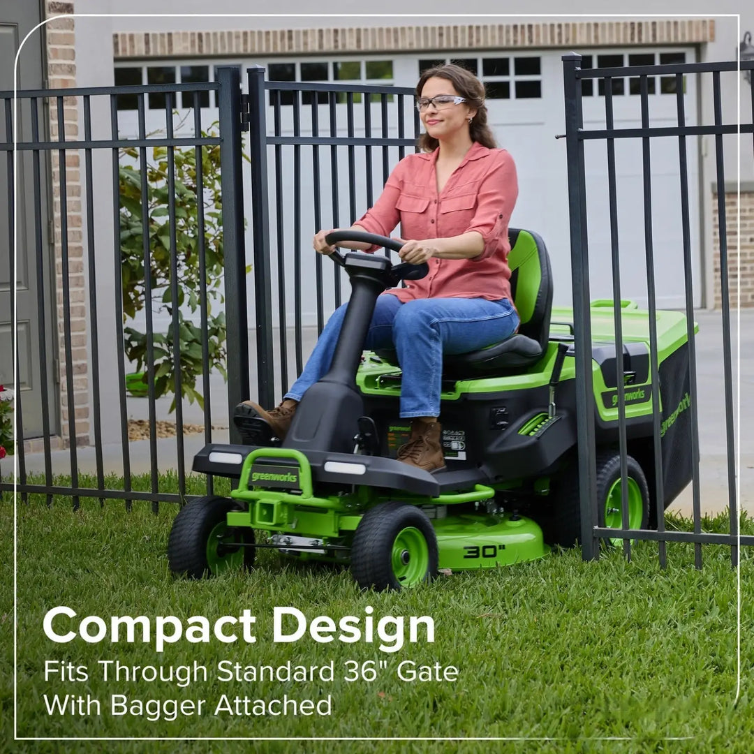80V 30" CrossoverT Riding Lawn Tractor : (4) 6.0 Ah Batteries and 600-Watt Charger, CRT3081