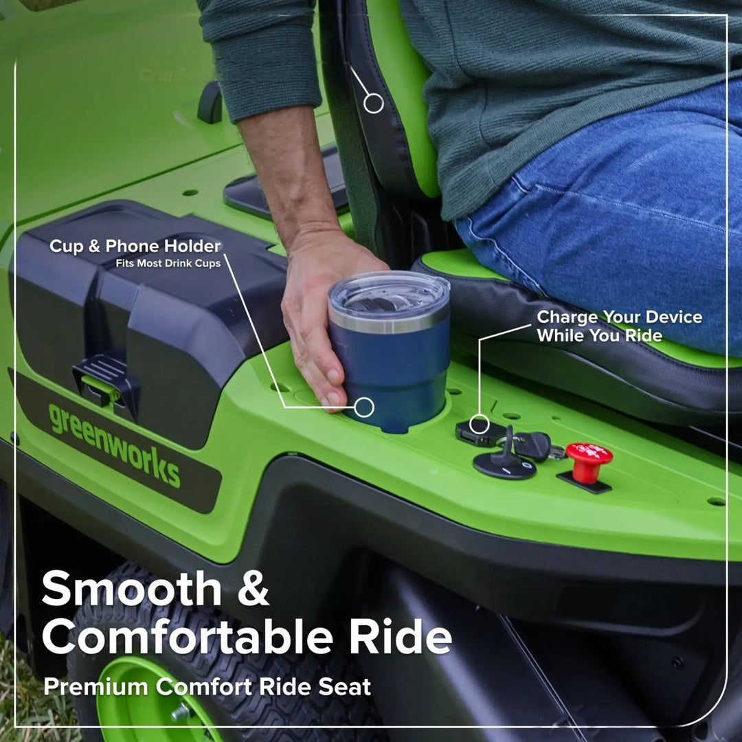 80V 30" CrossoverT Riding Lawn Tractor : (4) 6.0 Ah Batteries and 600-Watt Charger, CRT3081