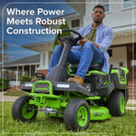 Load image into Gallery viewer, 80V 30" CrossoverT Riding Lawn Tractor : (4) 6.0 Ah Batteries and 600-Watt Charger, CRT3081
