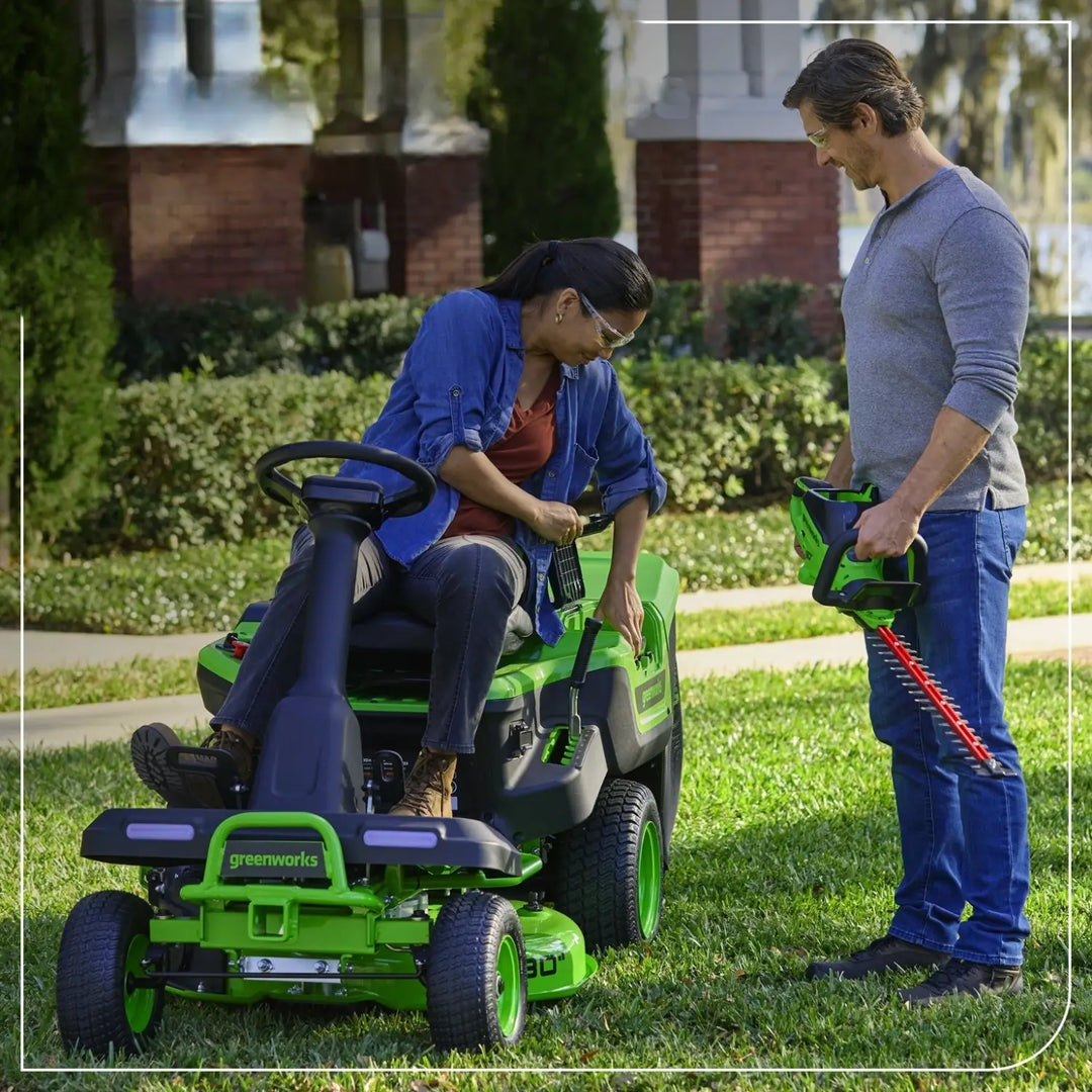 80V 30" CrossoverT Riding Lawn Tractor : (4) 6.0 Ah Batteries and 600-Watt Charger, CRT3081