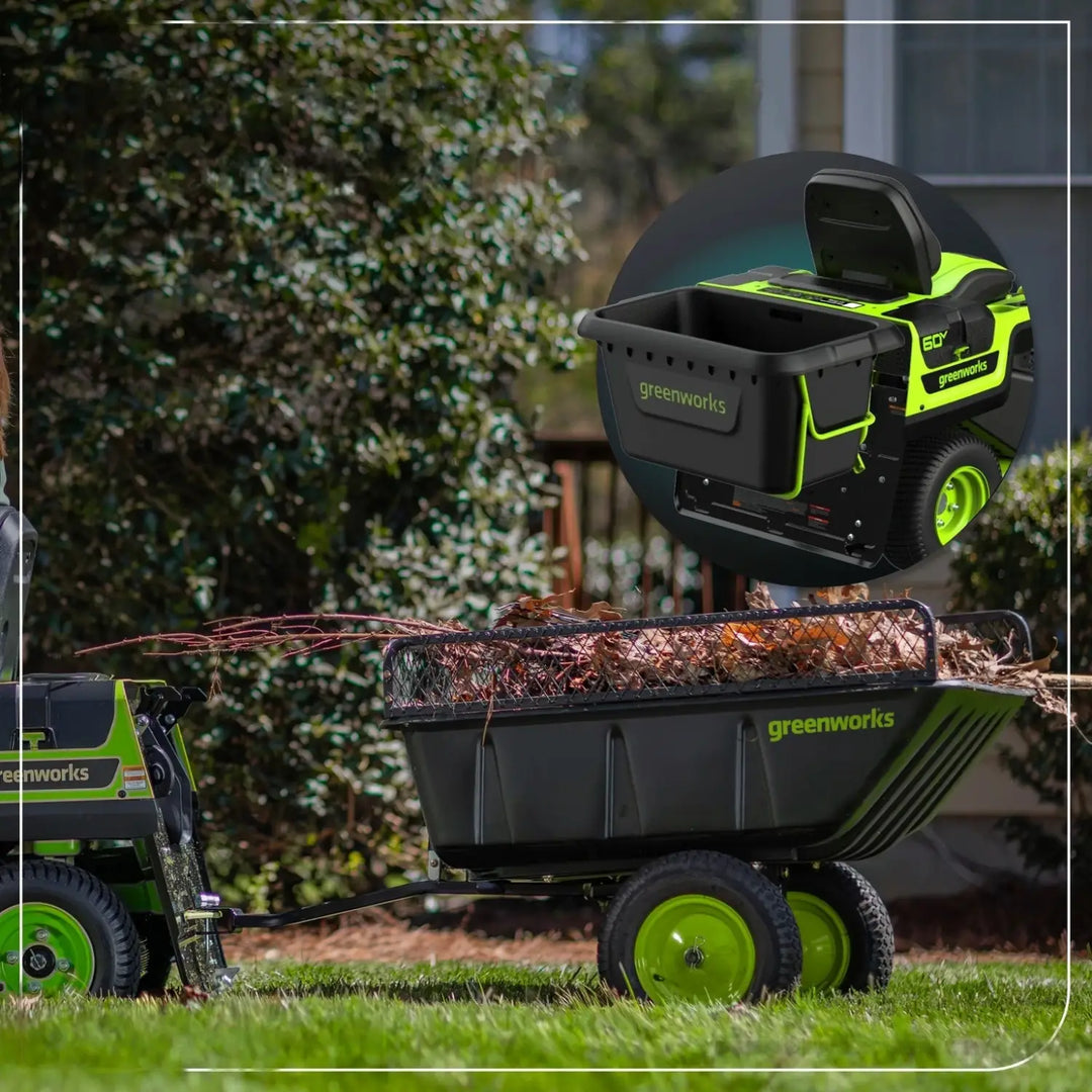 80V 30" CrossoverT Riding Lawn Tractor : (4) 6.0 Ah Batteries and 600-Watt Charger, CRT3081