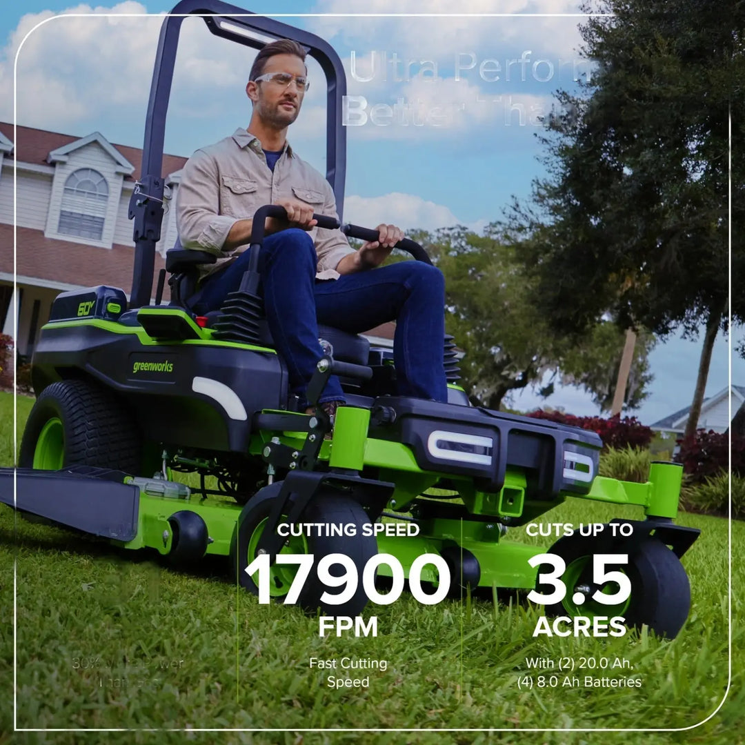 60V 54" MaximusZ Zero Turn Riding Mower with (2) 20.0 Ah, (4) 8.0 Ah Batteries and 1.5kW Charger, MZ5461