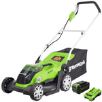 Load image into Gallery viewer, 40V 14" Cordless Battery Push Lawn Mower: 4.0 Ah Battery and Charger, LM1404