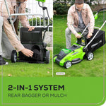Load image into Gallery viewer, 40V 16" Cordless Battery Push Lawn Mower w/ 4.0Ah Battery &amp; Charger, LM1604