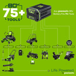 Load image into Gallery viewer, 80V 42" Cordless Battery CrossoverT Riding Lawn Mower w/ Six (6) 5.0Ah Batteries and Three (3) Dual Port Turbo Chargers, CRZ4281
