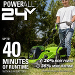 Load image into Gallery viewer, 24V 13" Cordless Battery BL Push Lawn Mower: 4.0 Ah Battery and Charger, LM1312