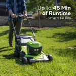 Load image into Gallery viewer, 48V (24V x 2) 20" Cordless Battery Push Mower: (2) 4.0 Ah USB Batteries and Dual-Port Rapid Charger, LM2002