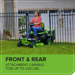 Load image into Gallery viewer, 60V 30" CrossoverT Riding Lawn Tractor with (4) 8.0 Ah Batteries and 600-Watt Charger, CRT3062