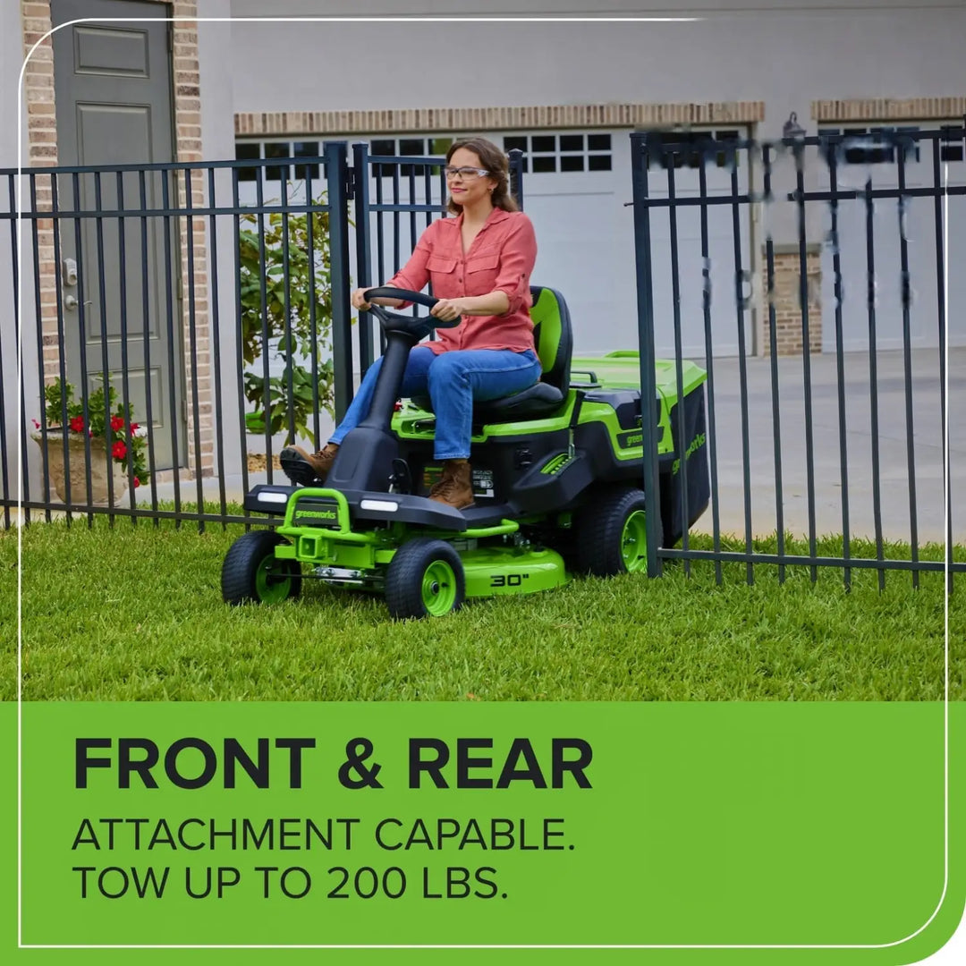 60V 30" CrossoverT Riding Lawn Tractor with (4) 8.0 Ah Batteries and 600-Watt Charger, CRT3062