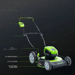 Load image into Gallery viewer, 40V 19" Cordless Battery Push Lawn Mower: 5.0 Ah USB Battery and Charger, LM1934