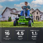 Load image into Gallery viewer, 60V 30" CrossoverT Riding Lawn Tractor with (4) 8.0 Ah Batteries and 600-Watt Charger, CRT3062