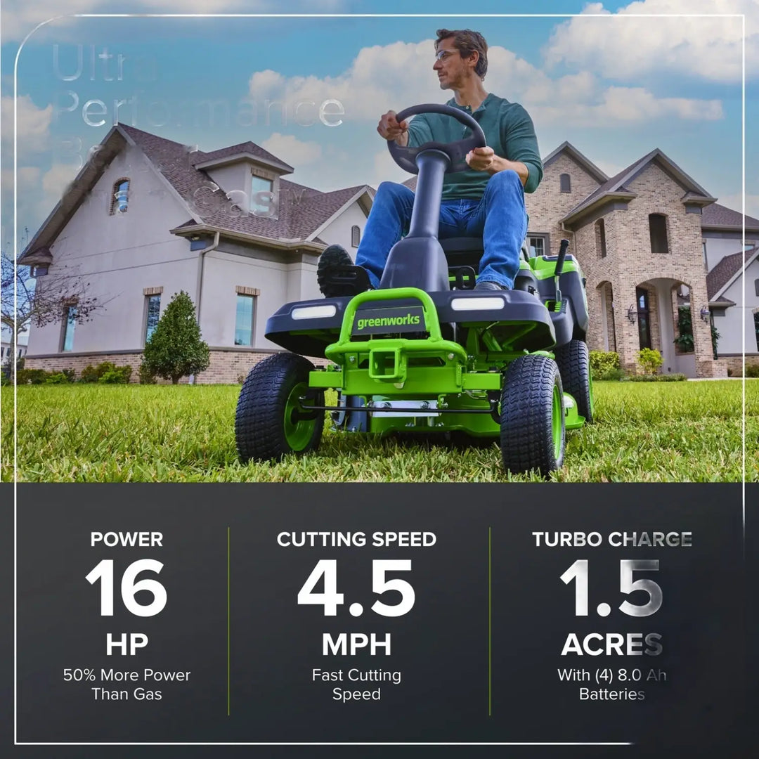 60V 30" CrossoverT Riding Lawn Tractor with (4) 8.0 Ah Batteries and 600-Watt Charger, CRT3062