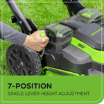 Load image into Gallery viewer, OPEN BOX 80V 25" Cordless Battery Dual Blade Self-Propelled Mower: (2) 2.5 Ah Batteries and Dual-Port Charger, LM2508S